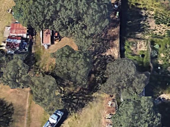 Overhead view of full lot