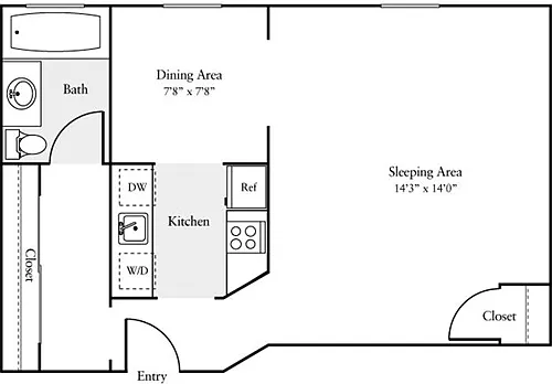 Floor plan Studio H