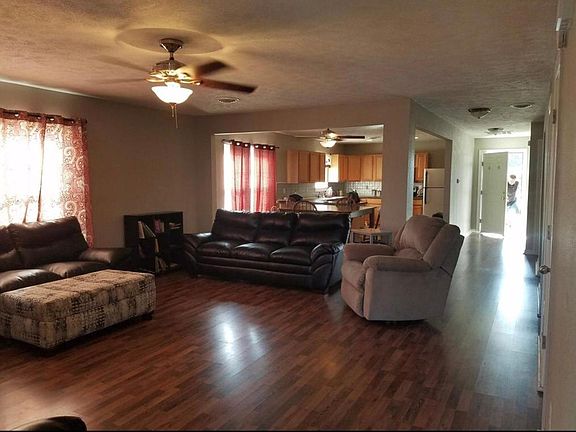 Large open living/dining/kitchen