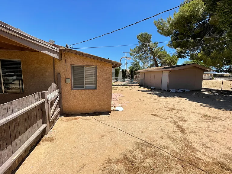 Backyard with shed