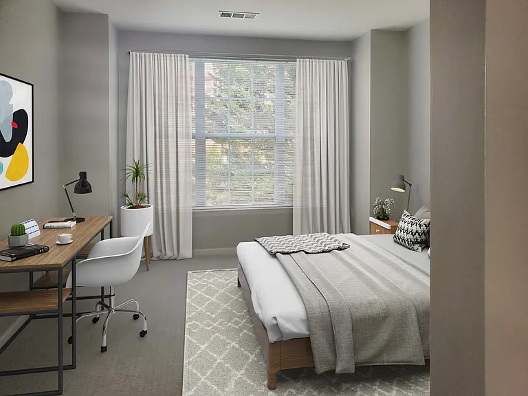 Apartment second bedroom (virtually staged)