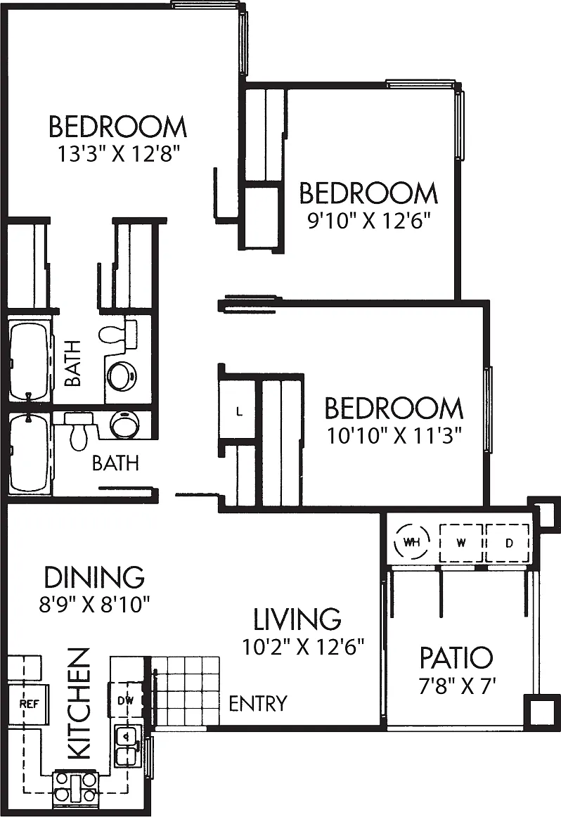 Floor plan Three Bedroom