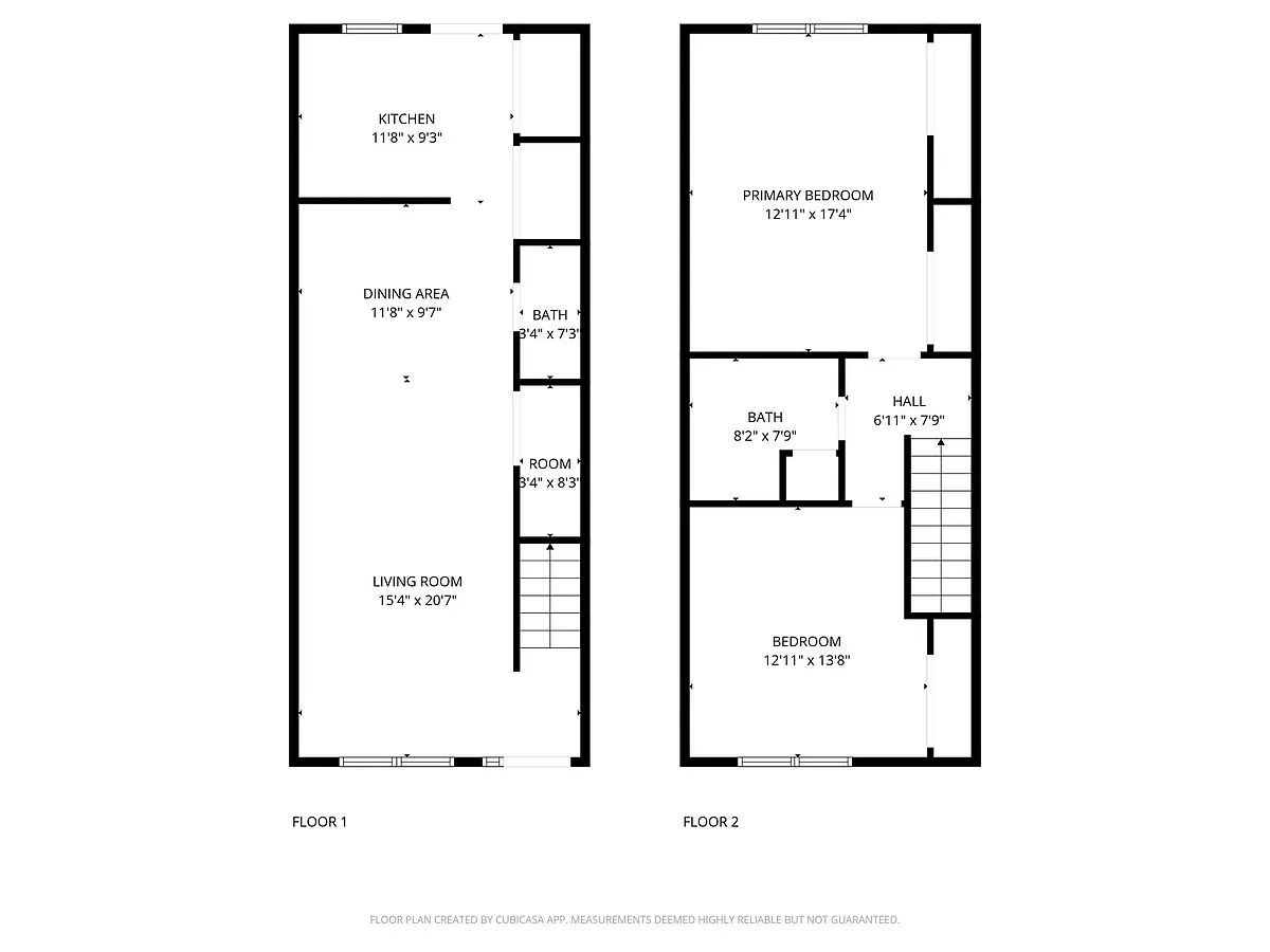Floor plan Two Bedroom Townhome