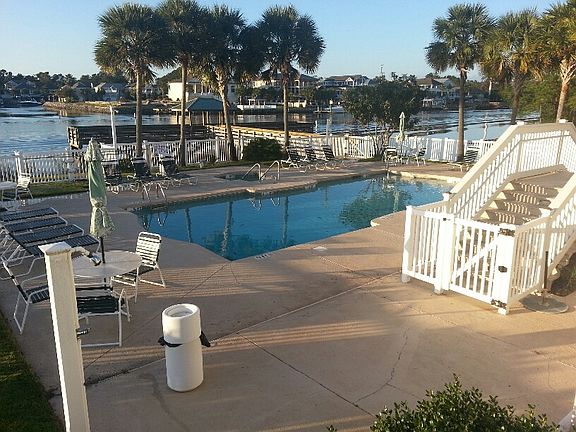 Lovely pool beside the waterway