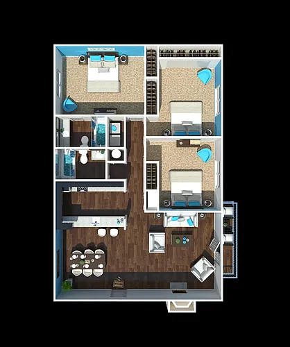 Floor plan Three Bedroom