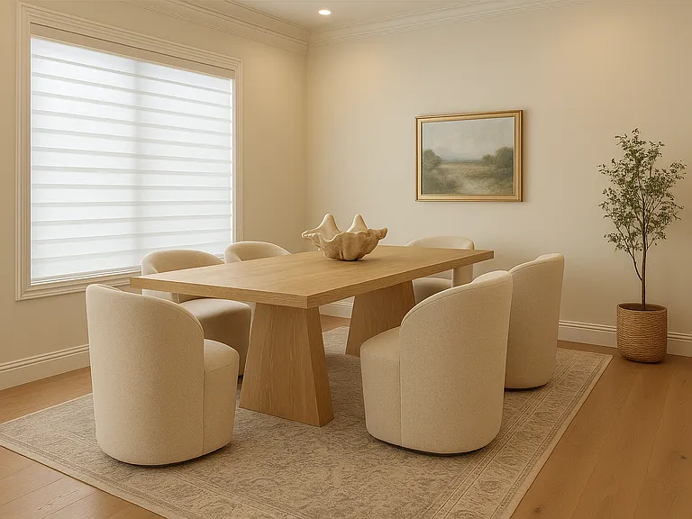 Bedroom with closet that is depicted as a formal dining room but can also be utilized as a bedroom, office or children's playroom
