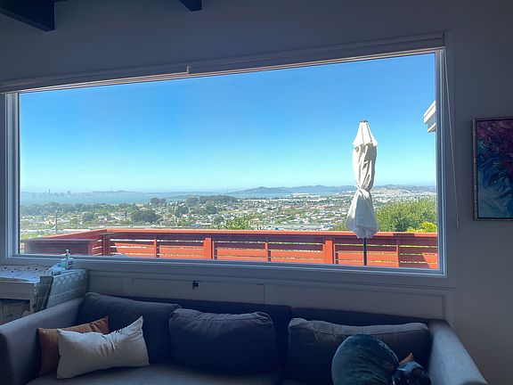 12 foot window with uninterrupted view