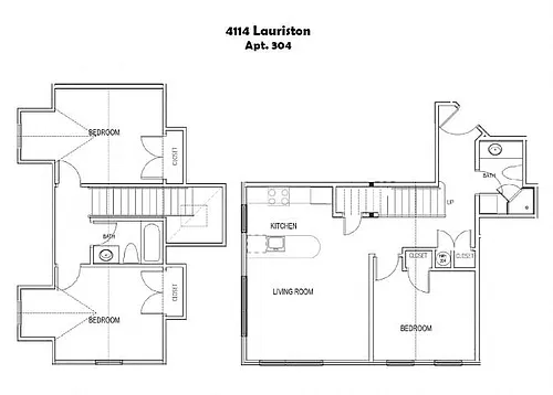 Floor plan 3 Bedroom 2 Bath