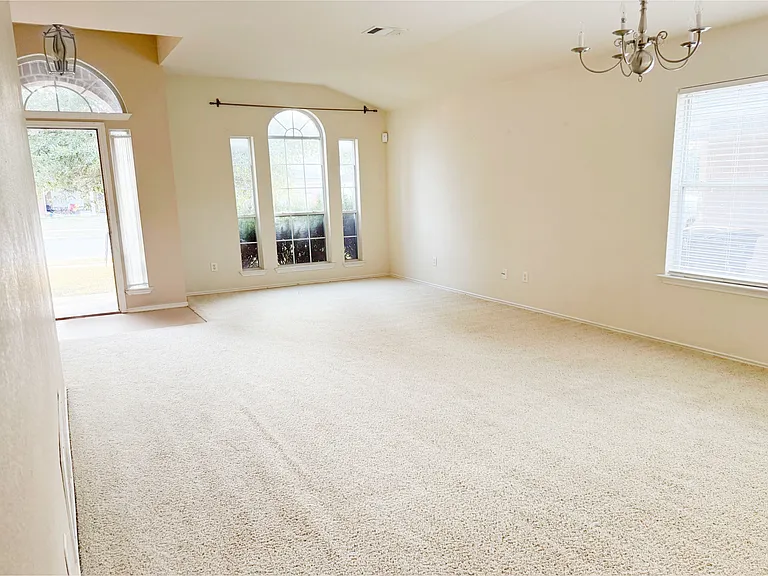 Living room and the entry area.
