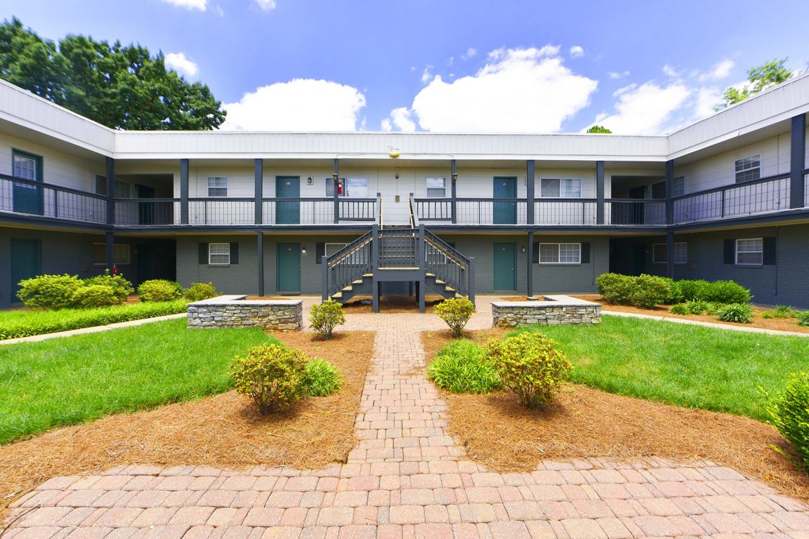 Exterior shot of the buildings