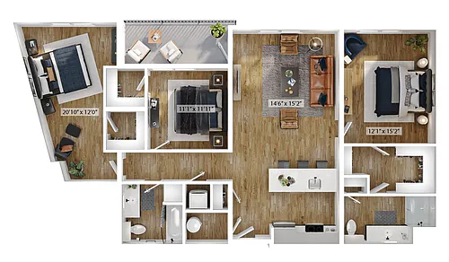 Floor plan Lush-3C