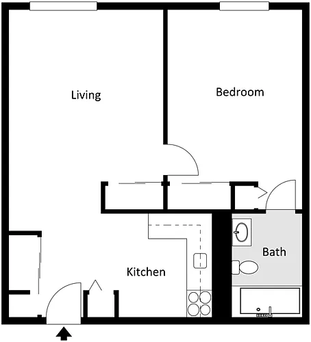 Floor plan One Bedroom
