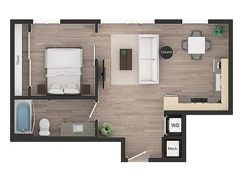 Floor plan 1BD1u