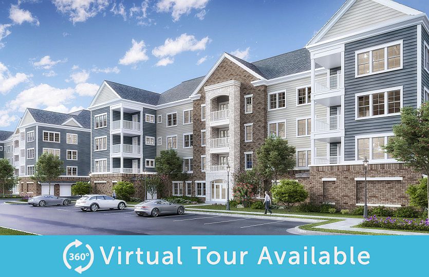 New elevator condos for sale in the gated, Del Webb community of Montebello in Loudoun County.