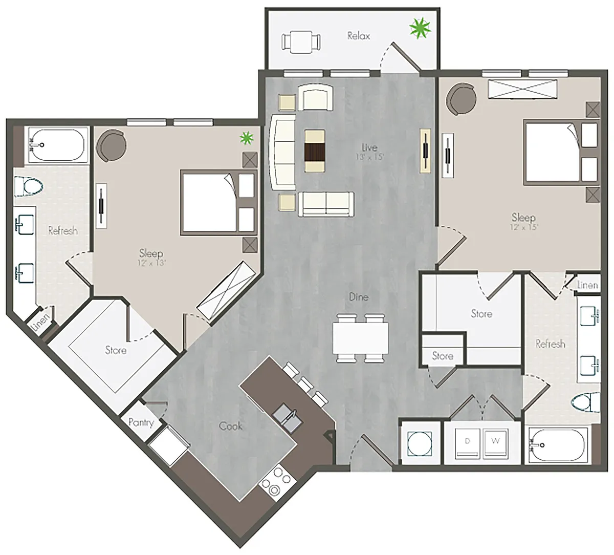 Floor plan Duckworth