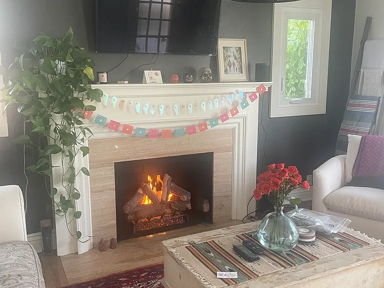 Fireplace in living room