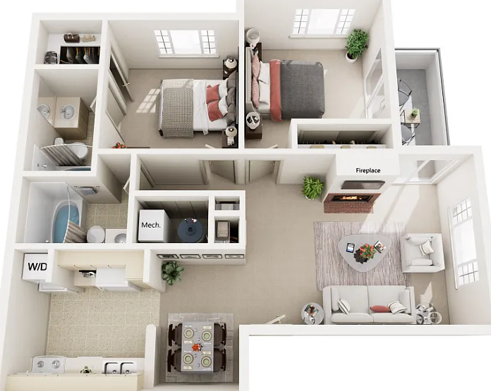 E - Classic Floorplan Diagram