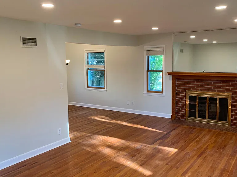 view of living room from front door