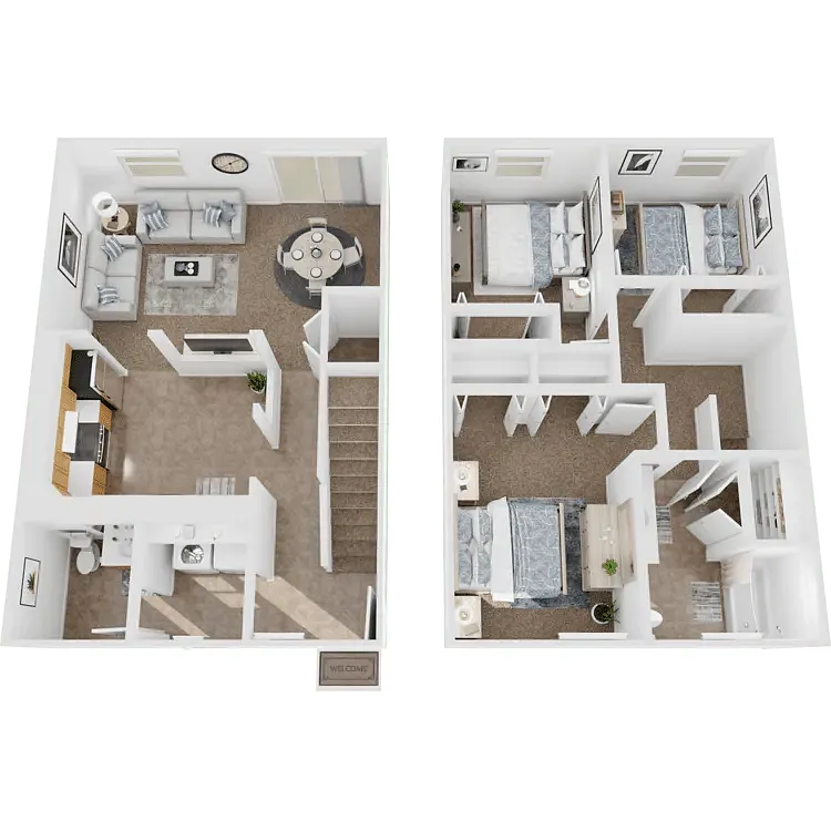 Floor plan 3 Bed 2 Bath