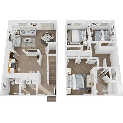 Floor plan 3 Bed 2 Bath
