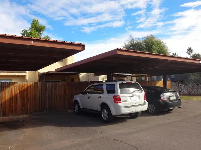2 assigned parking spots directly behind home