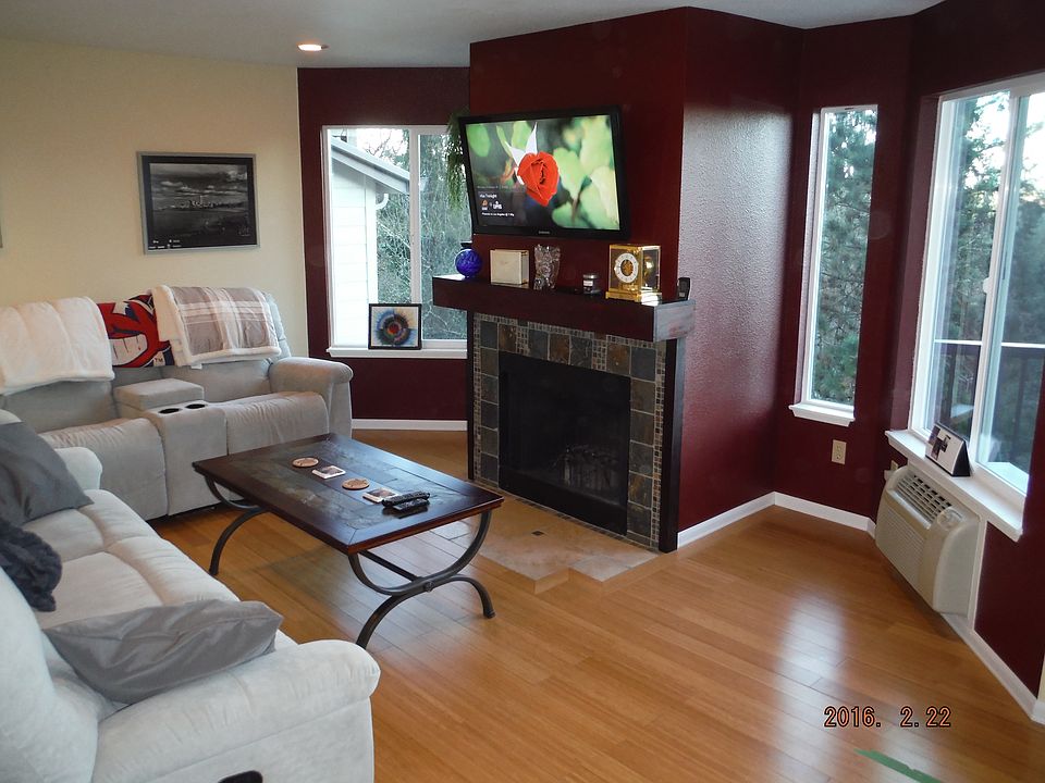 Living room, wood fireplace