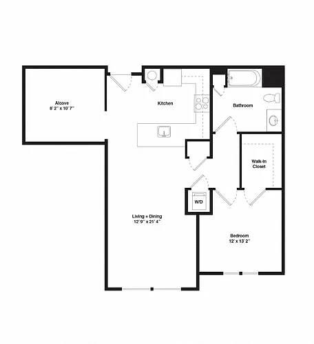 Floor plan 1K