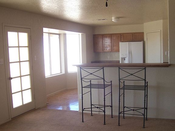 Bay Window and Tile Flooring in Kitchen
