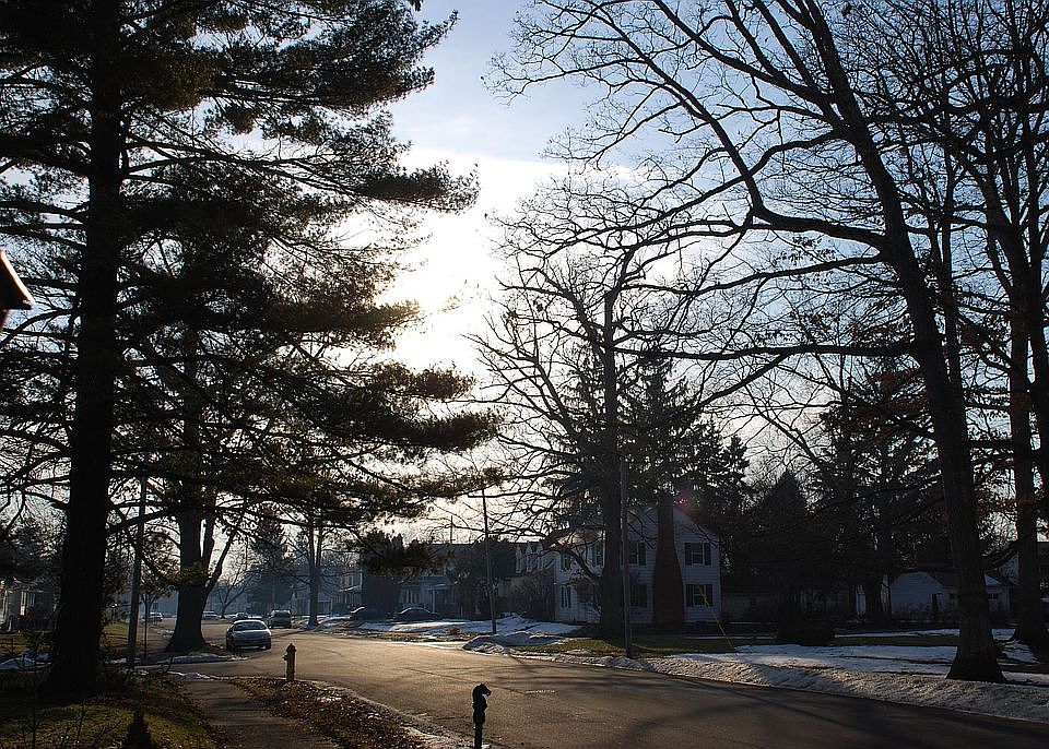 A look at the street from the front door.