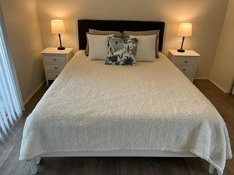 Queen bed with quality mattress