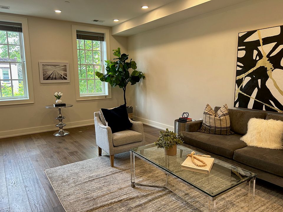 High ceilings, natural light, and hardwood floors.