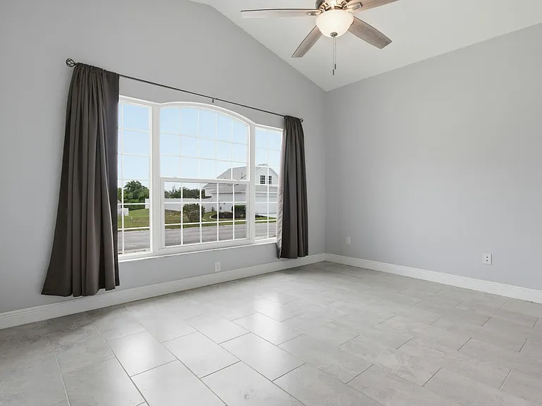 Master bedroom with vaulted ceilings