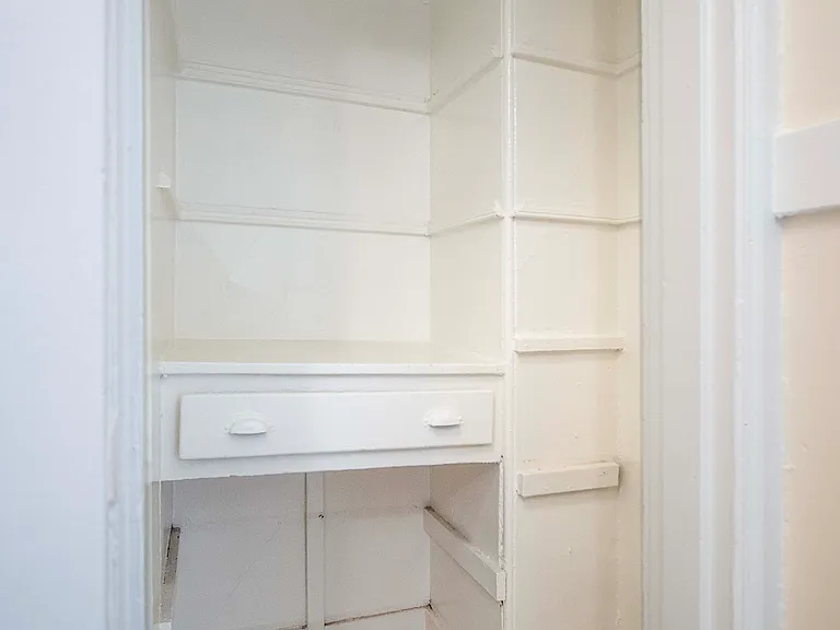 Walk-in pantry; shelves are being added