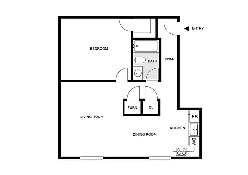 Floor plan Colstone Square 1 Bed