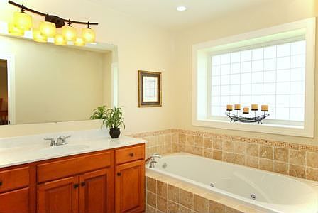 Master bath with whirlpol tub