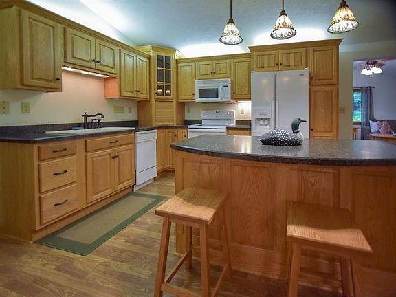 Lot son storage in this kitchen that includes appliances.