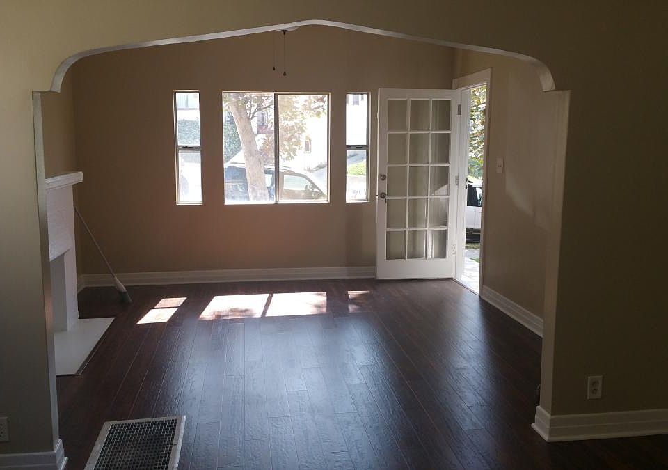 Living room with outside window