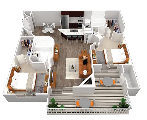 Floor plan The Boulevard-Renovated