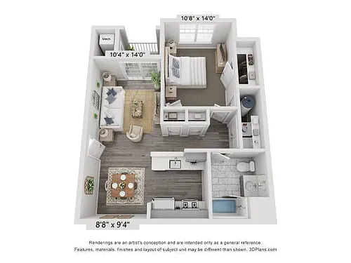 Floor plan 1B