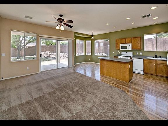 Kitchen and family room
