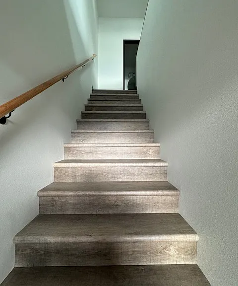 upstairs