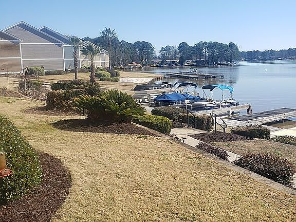 Lake shoreline view