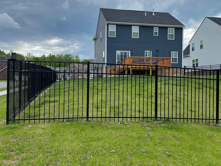 Fenced in backyard