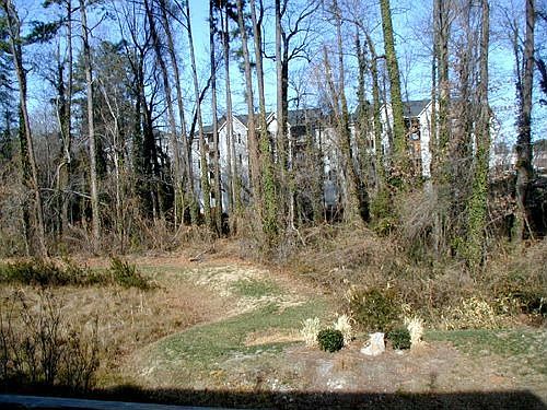 Private back yard from deck