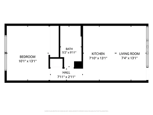 Floor plan 1 Bed East Building