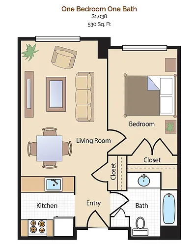 Floor plan One Bedroom