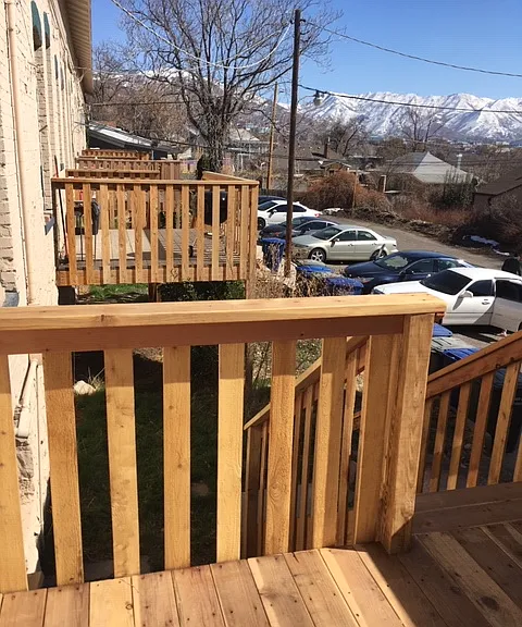 South facing deck with views