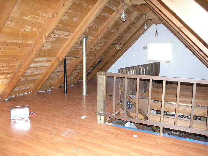Mezzanine like loft area open to first floor.