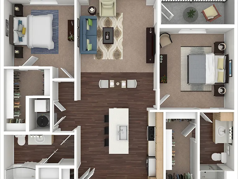 B1 3D Floor Plan Style 2 B1 3D Floor Plan Style 2