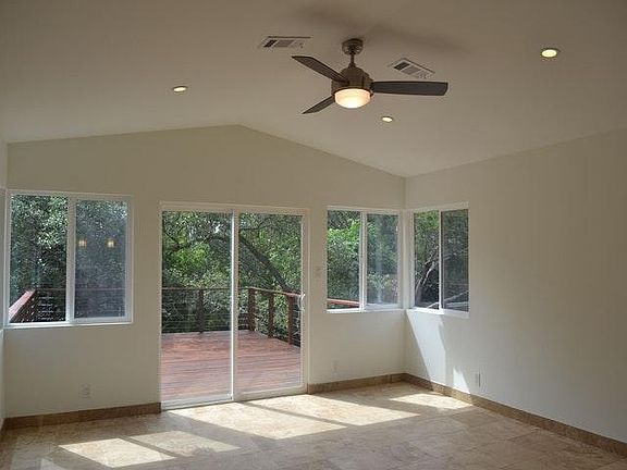 Family room with deck
